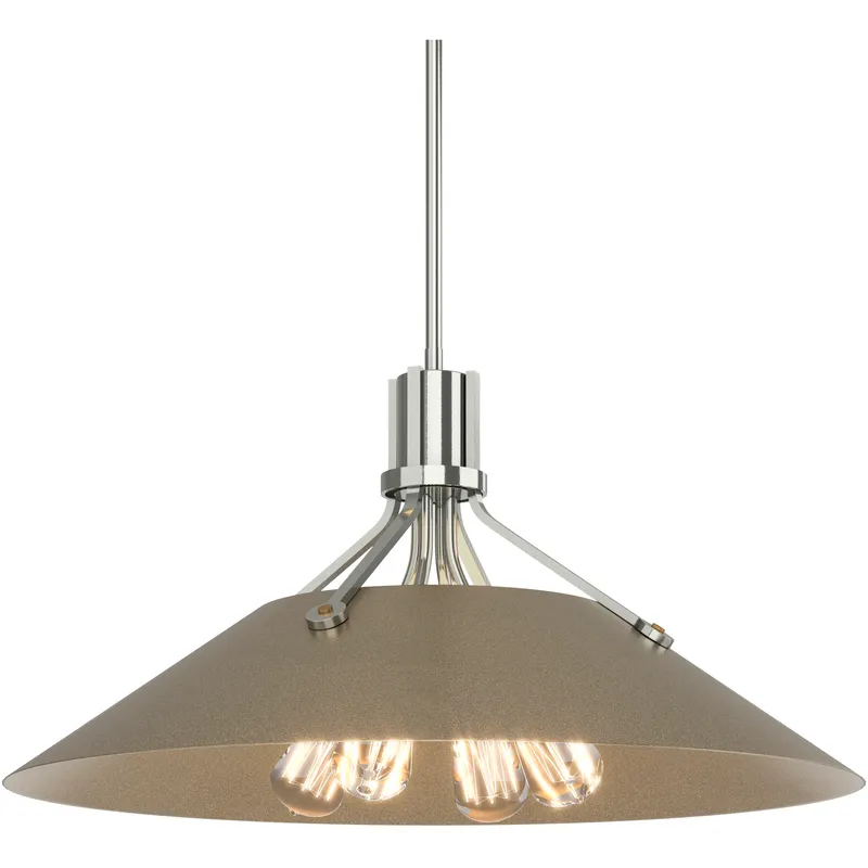 Henry 4 Light 23.1 inch Sterling and Soft Gold Pendant Ceiling Light in Sterling/Soft Gold