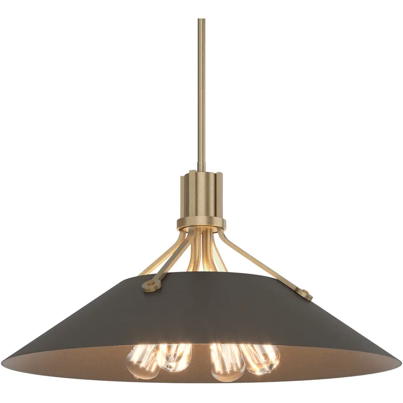 Henry 4 Light 23.1 inch Soft Gold and Dark Smoke Pendant Ceiling Light in Soft Gold/Dark Smoke