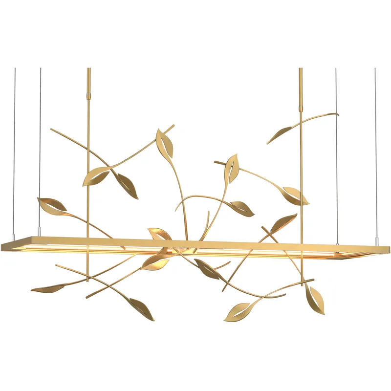 Autumn LED 53.4 inch Modern Brass Pendant Ceiling Light, Long