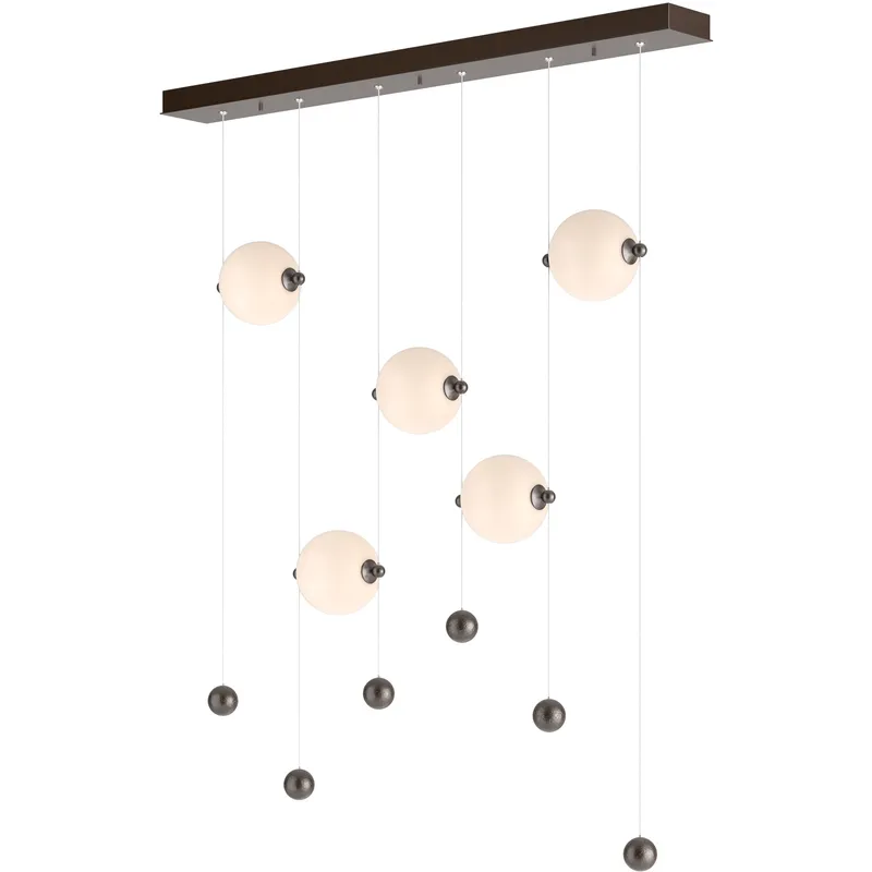 Abacus LED 41 inch Oil Rubbed Bronze Pendant Ceiling Light in Opal