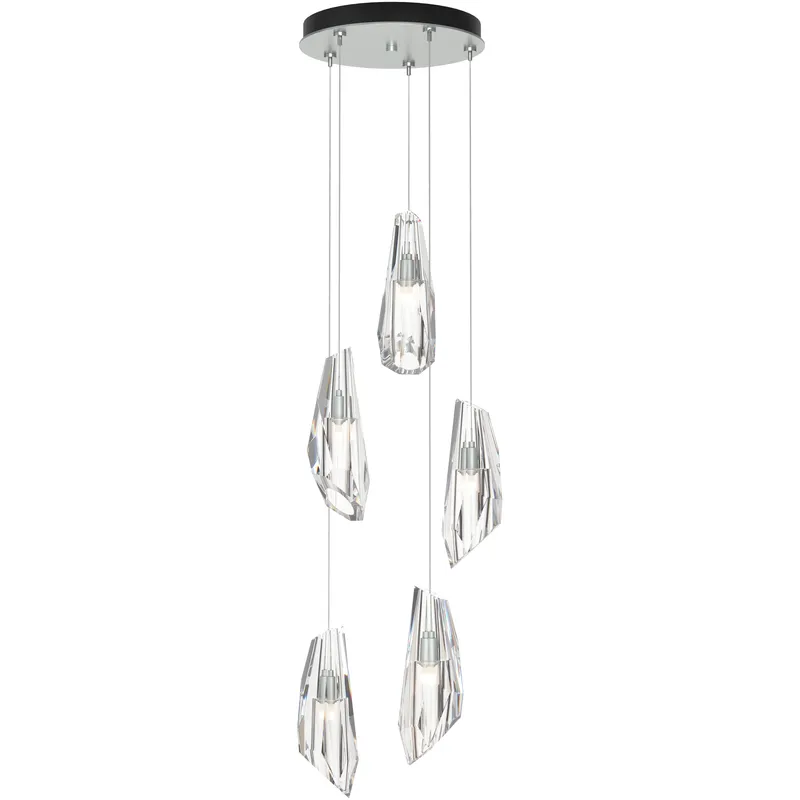 Luma 5 Light 14.5 inch Vintage Platinum Pendant Ceiling Light, Standard