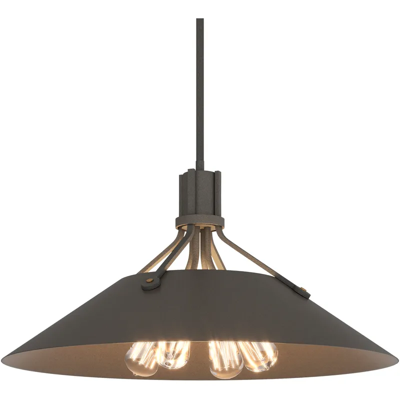 Henry 4 Light 23.1 inch Natural Iron and Dark Smoke Pendant Ceiling Light in Natural Iron/Dark Smoke