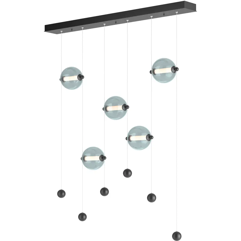 Abacus LED 41 inch Black Pendant Ceiling Light in Cool Grey