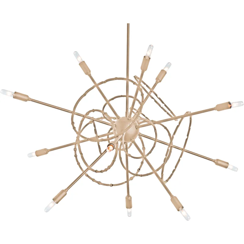 Olympus 12 Light 33.2 inch Soft Gold Pendant Ceiling Light