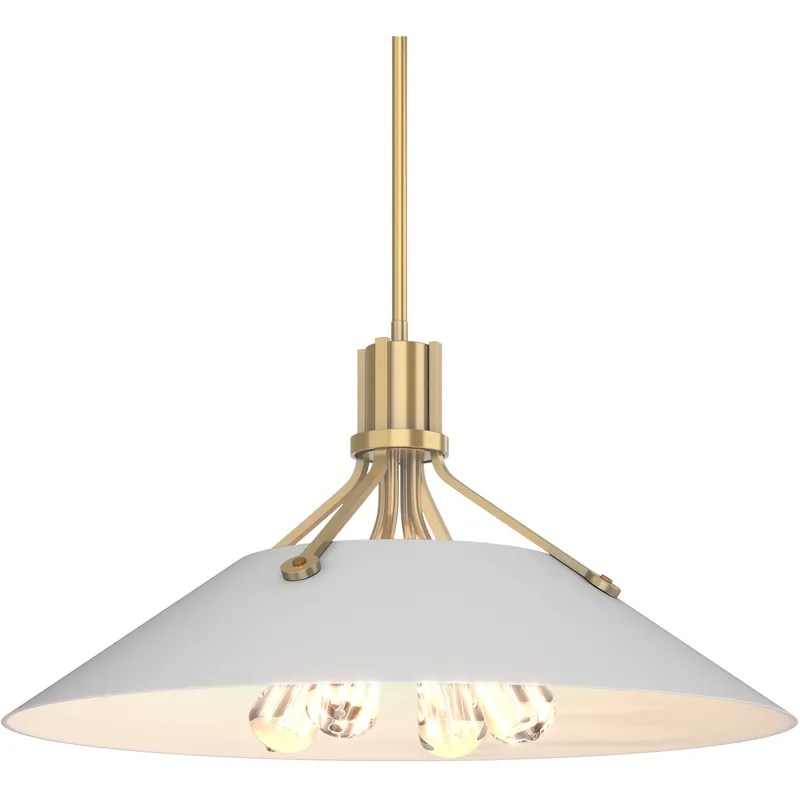 Henry 4 Light 23.1 inch Modern Brass and White Pendant Ceiling Light in Modern Brass/White