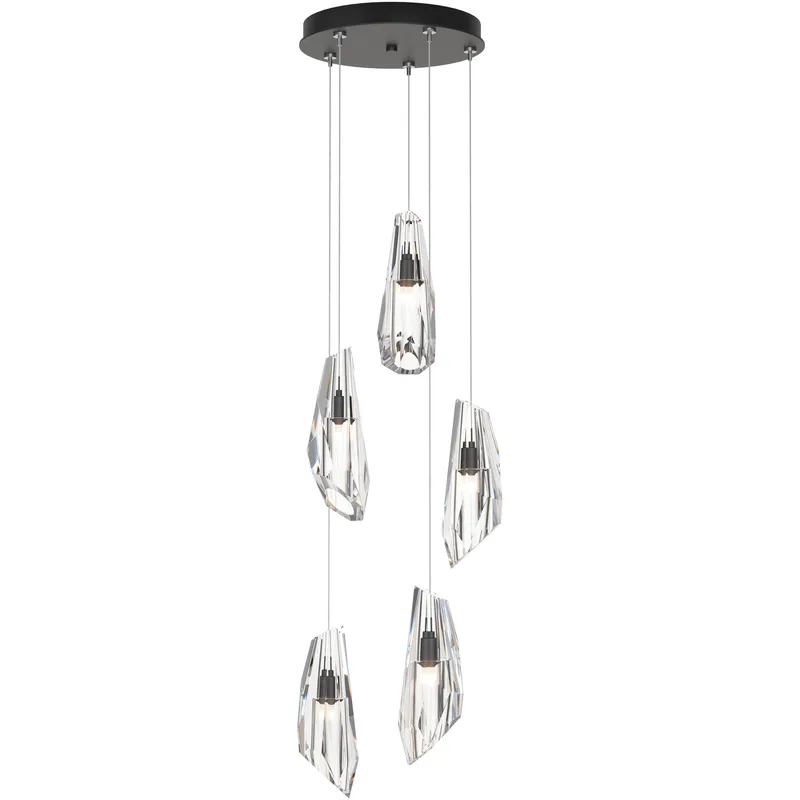 Luma 5 Light 14.5 inch Black Pendant Ceiling Light, Standard