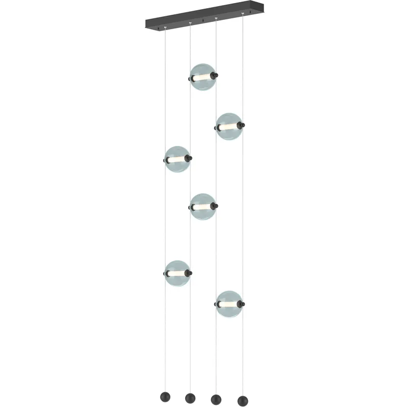 Abacus LED 22.3 inch Black Ceiling-to-Floor Pendant Ceiling Light in Cool Grey