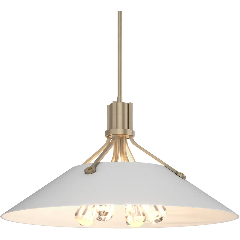 Henry 4 Light 23.1 inch Soft Gold and White Pendant Ceiling Light in Soft Gold/White