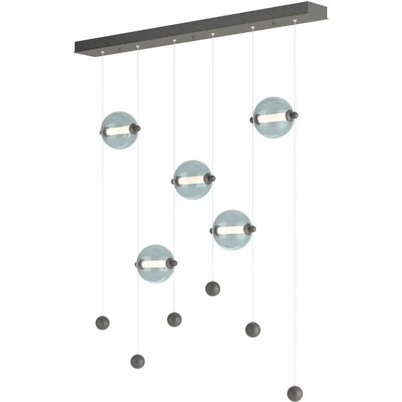 Abacus LED 41 inch Natural Iron Pendant Ceiling Light in Cool Grey
