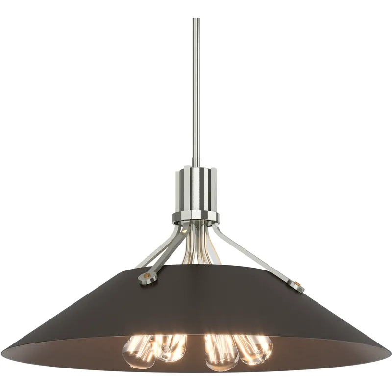 Henry 4 Light 23.1 inch Sterling and Oil Rubbed Bronze Pendant Ceiling Light in Sterling/Oil Rubbed Bronze