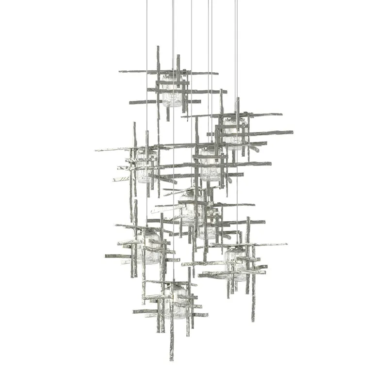 Tura 9 Light 29.6 inch Sterling Pendant Ceiling Light, Long