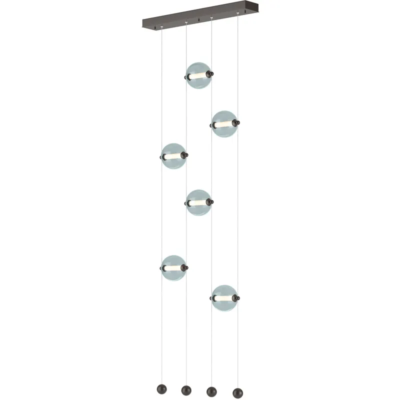 Abacus LED 22.3 inch Oil Rubbed Bronze Ceiling-to-Floor Pendant Ceiling Light in Cool Grey