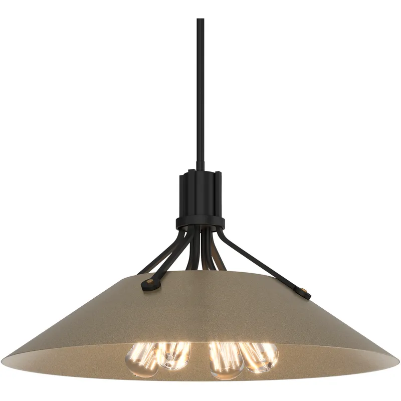 Henry 4 Light 23.1 inch Black and Soft Gold Pendant Ceiling Light in Black/Soft Gold