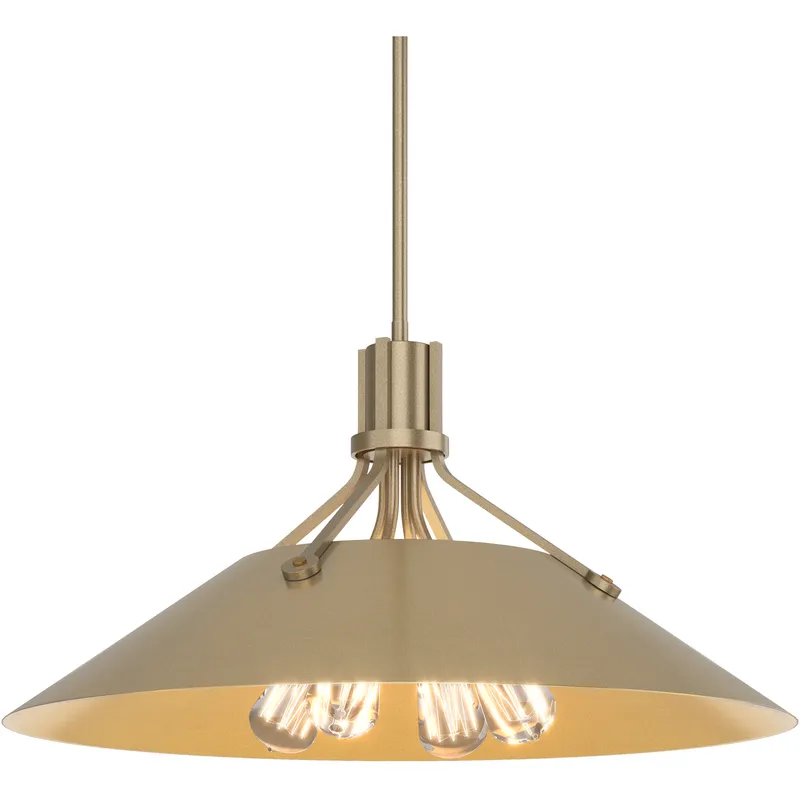 Henry 4 Light 23.1 inch Soft Gold and Sterling Pendant Ceiling Light in Soft Gold/Sterling