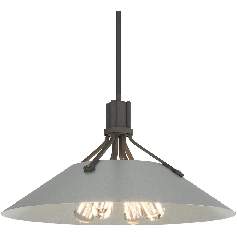 Henry 4 Light 23.1 inch Natural Iron and Vintage Platinum Pendant Ceiling Light in Natural Iron/Vintage Platinum