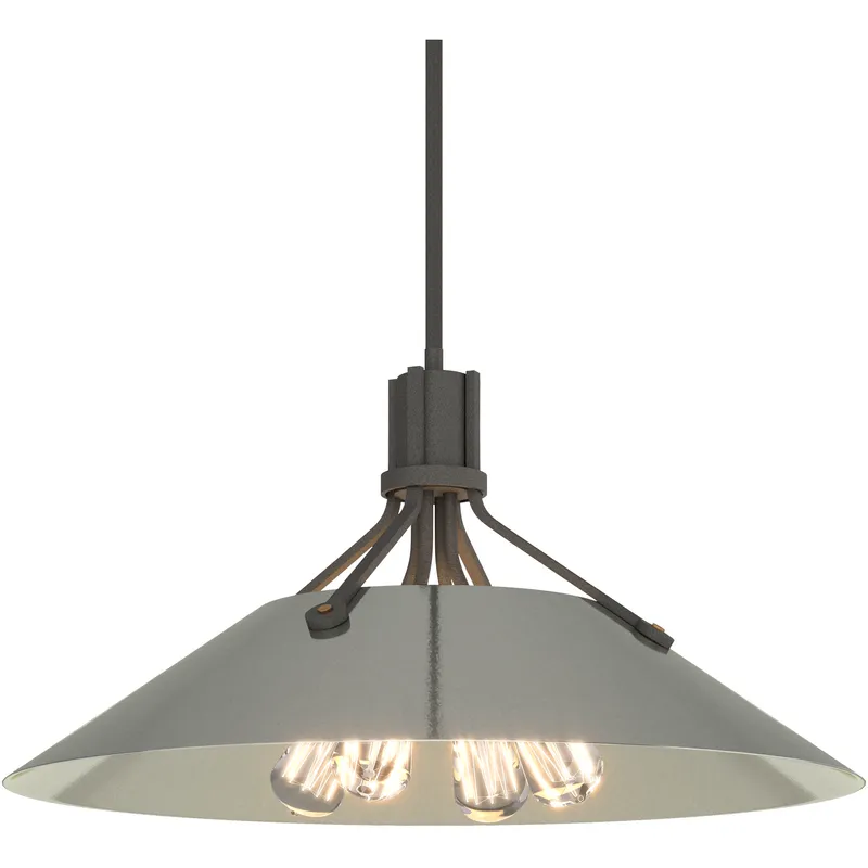 Henry 4 Light 23.1 inch Natural Iron and Sterling Pendant Ceiling Light in Natural Iron/Sterling