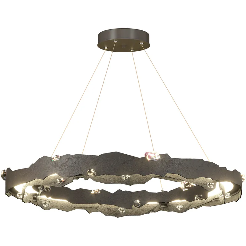 Trove LED 38.2 inch Dark Smoke Circular Pendant Ceiling Light