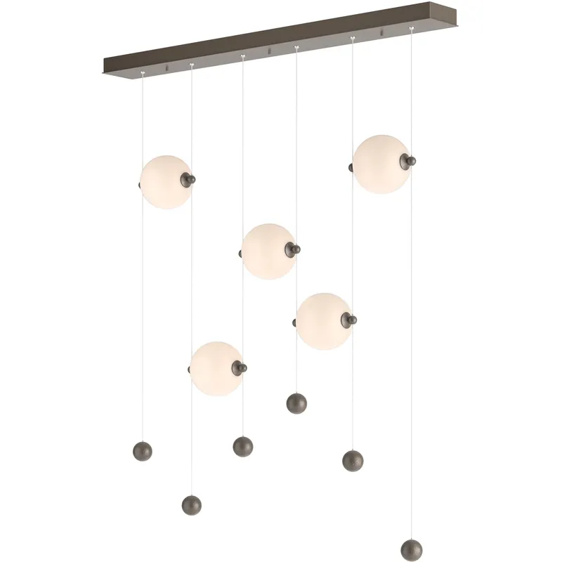 Abacus LED 41 inch Dark Smoke Pendant Ceiling Light in Opal