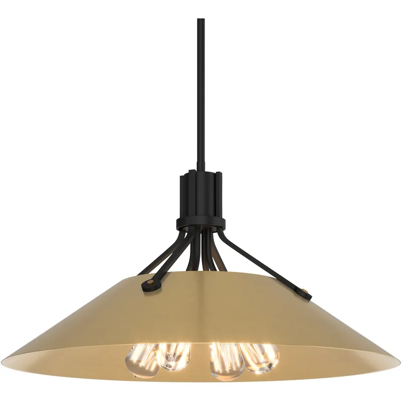 Henry 4 Light 23.1 inch Black and Modern Brass Pendant Ceiling Light in Black/Modern Brass
