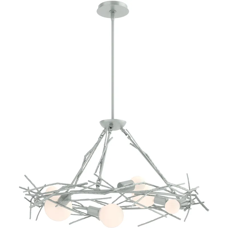 Brindille 6 Light 37.3 inch Vintage Platinum Circular Pendant Ceiling Light
