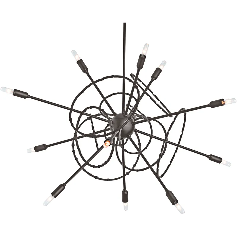 Olympus 12 Light 33.2 inch Dark Smoke Pendant Ceiling Light