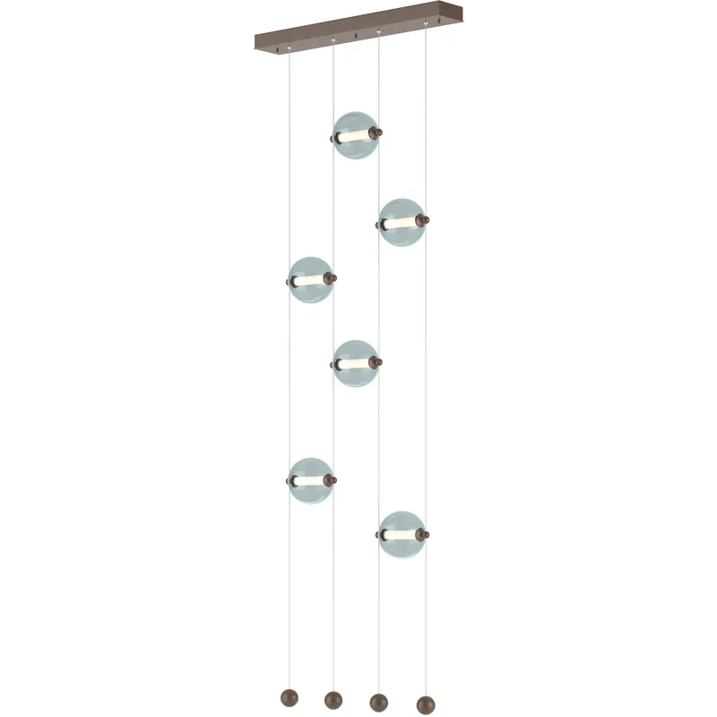 Abacus LED 22.3 inch Bronze Ceiling-to-Floor Pendant Ceiling Light in Cool Grey