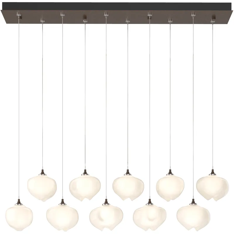 Ume 10 Light 44.7 inch Ink Pendant Ceiling Light in Frosted, Standard