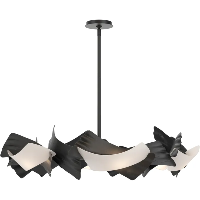 Crest 6 Light 37.8 inch Black Circular Pendant Ceiling Light