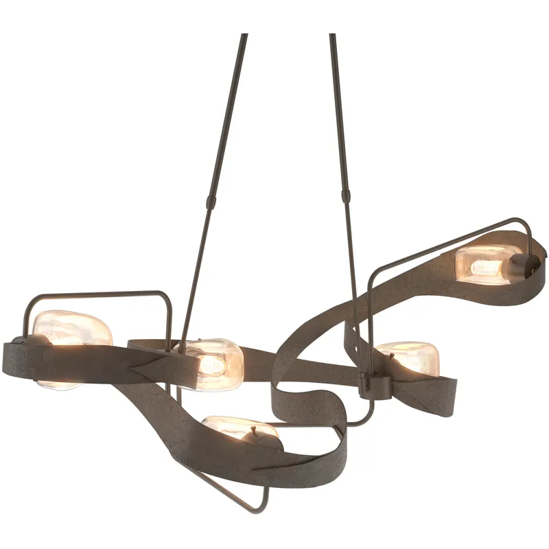 Graffiti 5 Light 50.1 inch Dark Smoke Pendant Ceiling Light, Short