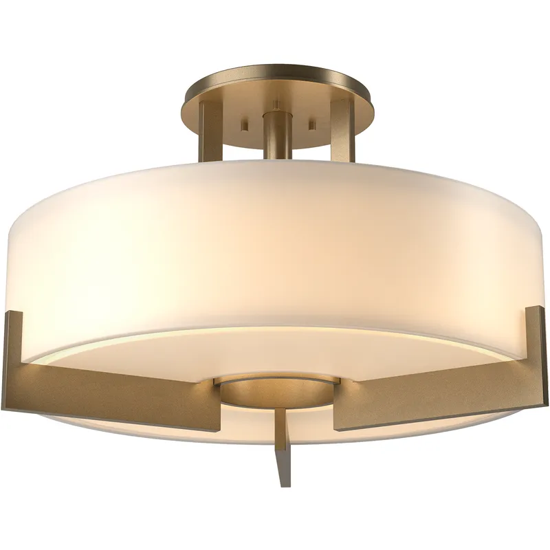 Axis 3 Light 19.3 inch Soft Gold Semi-Flush Ceiling Light