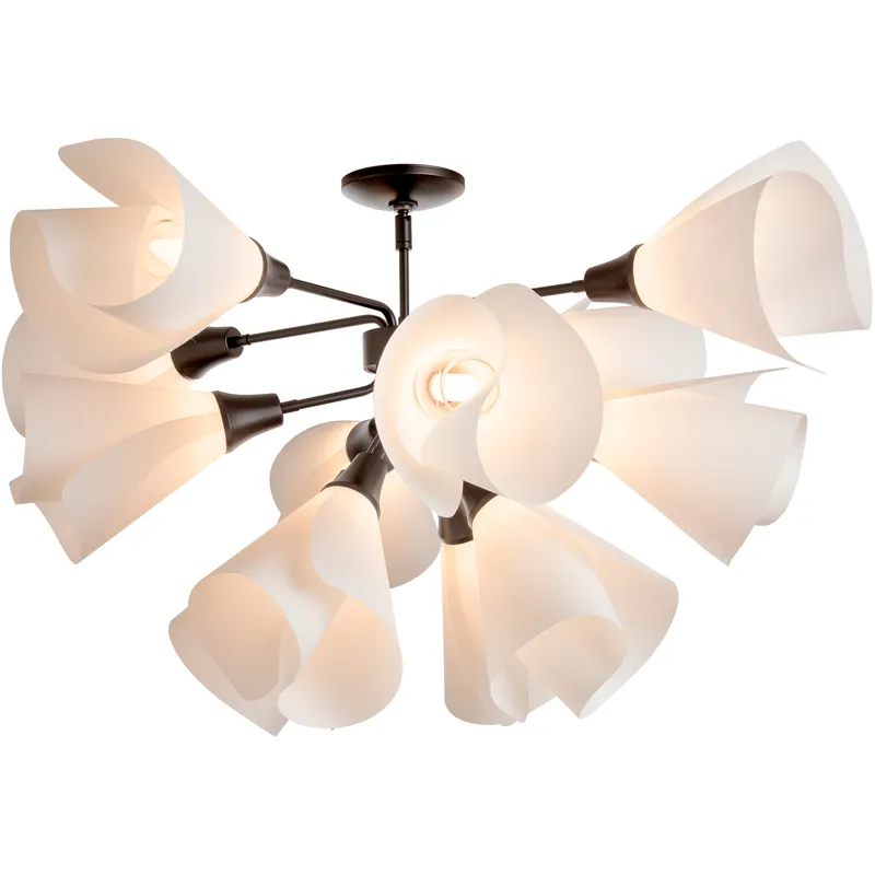Mobius 12 Light 38.1 inch Dark Smoke Semi-Flush Ceiling Light