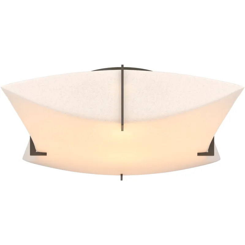 Bento 2 Light 17.8 inch Dark Smoke Semi-Flush Ceiling Light