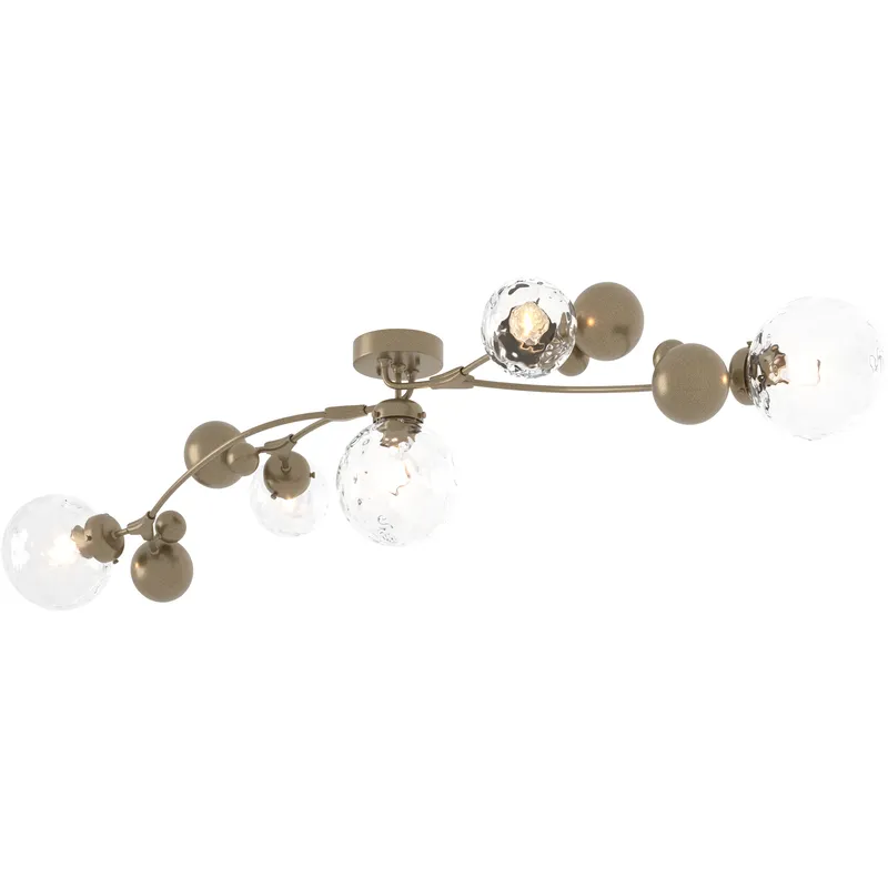 Sprig 5 Light 21 inch Soft Gold Semi-Flush Ceiling Light in Water