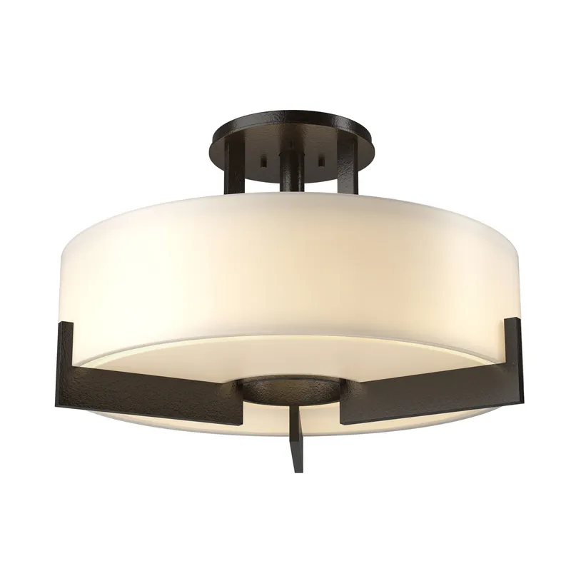 Axis 3 Light 19.3 inch Oil Rubbed Bronze Semi-Flush Ceiling Light
