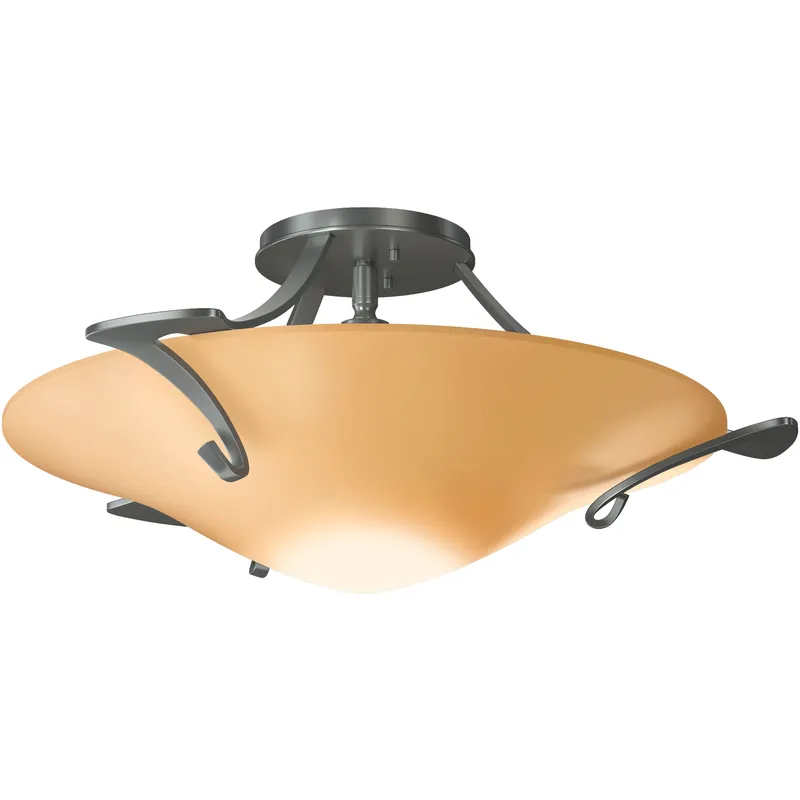 Antasia 1 Light 22.3 inch Vintage Platinum Semi-Flush Ceiling Light in Sand