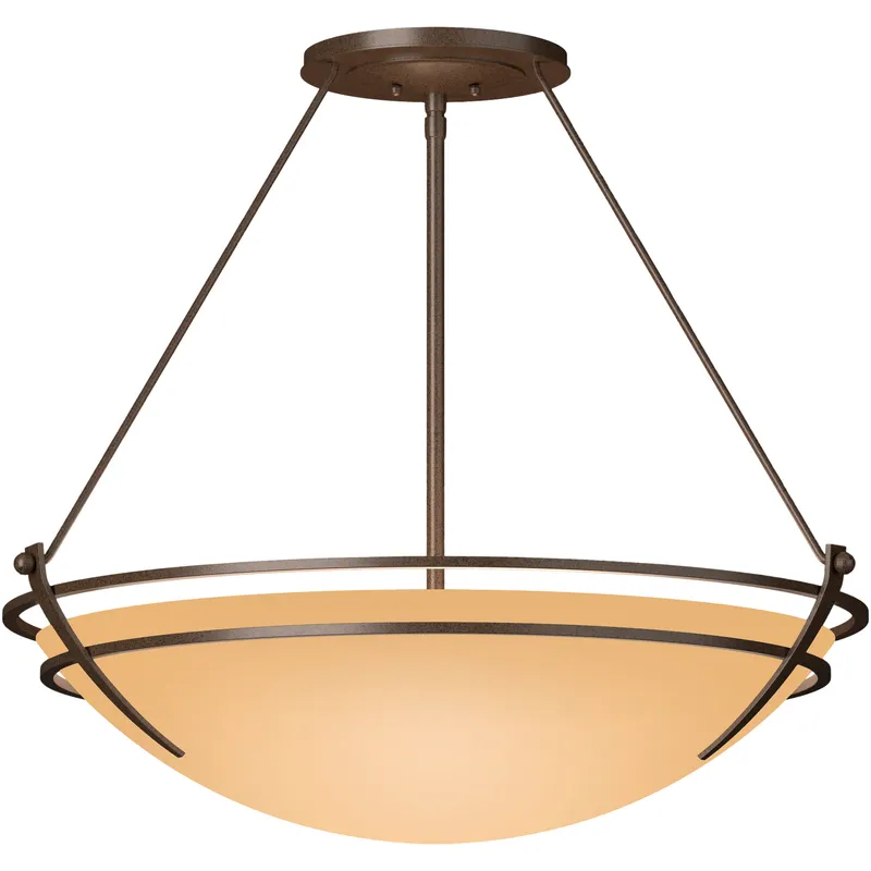 Presidio Tryne 3 Light 28.6 inch Ink Semi-Flush Ceiling Light in Sand, Large