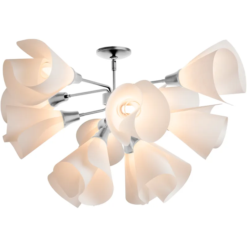 Mobius 12 Light 38.1 inch Vintage Platinum Semi-Flush Ceiling Light