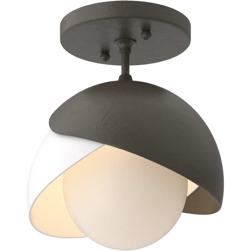 Brooklyn 1 Light 6 inch Dark Smoke and Oil Rubbed Bronze Semi-Flush Ceiling Light in Dark Smoke/Oil Rubbed Bronze