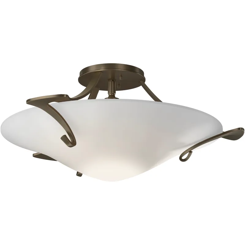Antasia 1 Light 22.3 inch Soft Gold Semi-Flush Ceiling Light in Opal