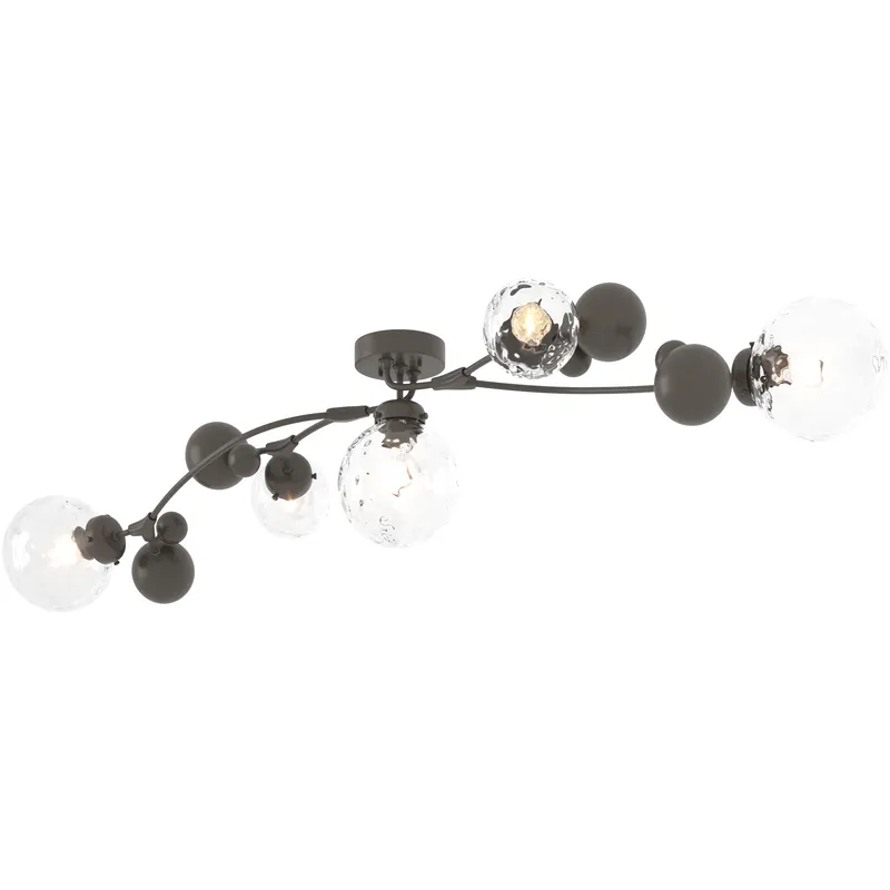 Sprig 5 Light 21 inch Dark Smoke Semi-Flush Ceiling Light in Water