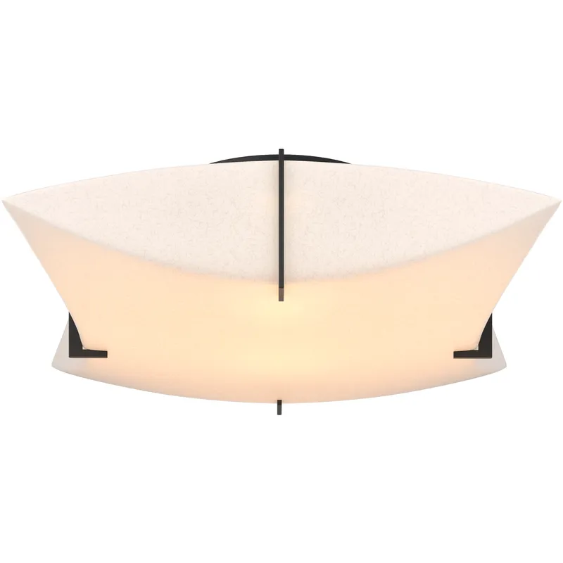 Bento 2 Light 17.8 inch Black Semi-Flush Ceiling Light