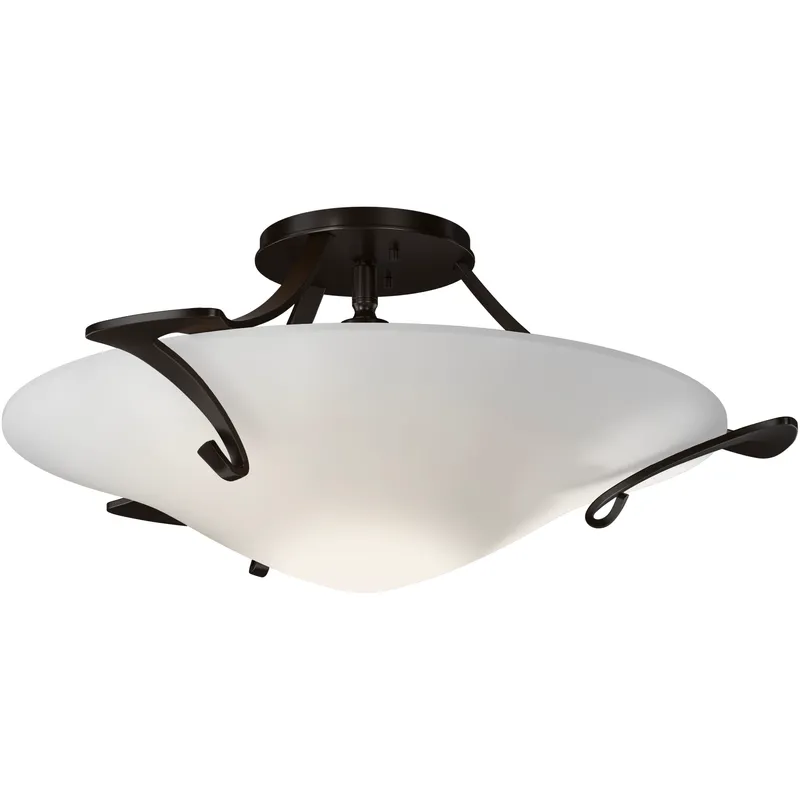 Antasia 1 Light 22.3 inch Oil Rubbed Bronze Semi-Flush Ceiling Light in Opal