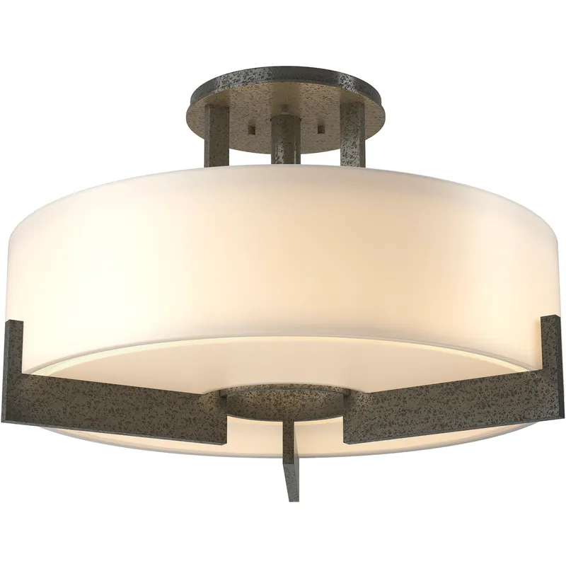 Axis 3 Light 19.3 inch Natural Iron Semi-Flush Ceiling Light