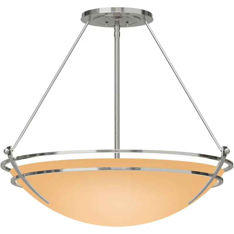 Presidio Tryne 3 Light 28.6 inch Sterling Semi-Flush Ceiling Light in Sand, Large