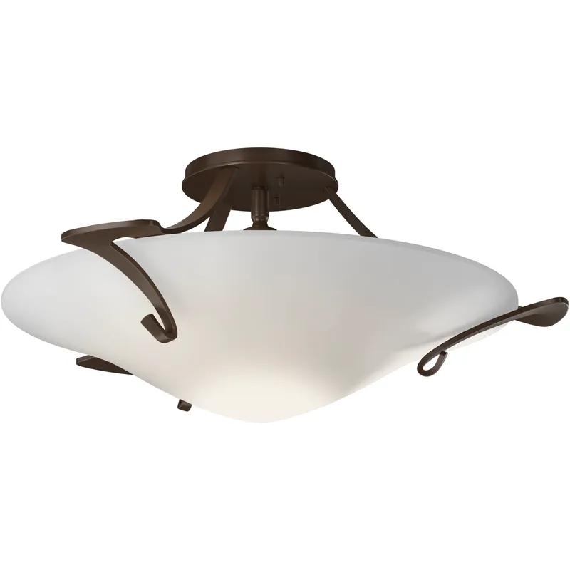 Antasia 1 Light 22.3 inch White Semi-Flush Ceiling Light in Opal
