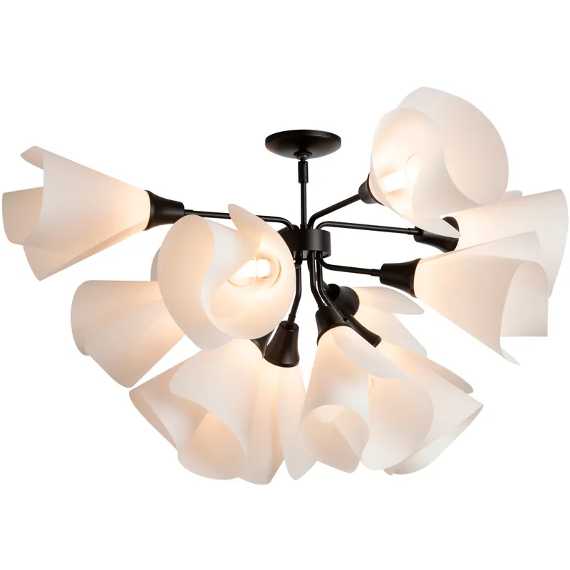 Mobius 12 Light 38.1 inch Black Semi-Flush Ceiling Light