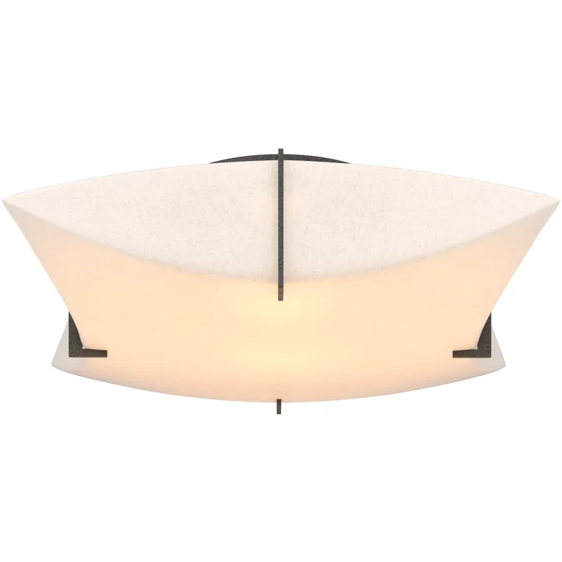 Bento 2 Light 17.8 inch Natural Iron Semi-Flush Ceiling Light