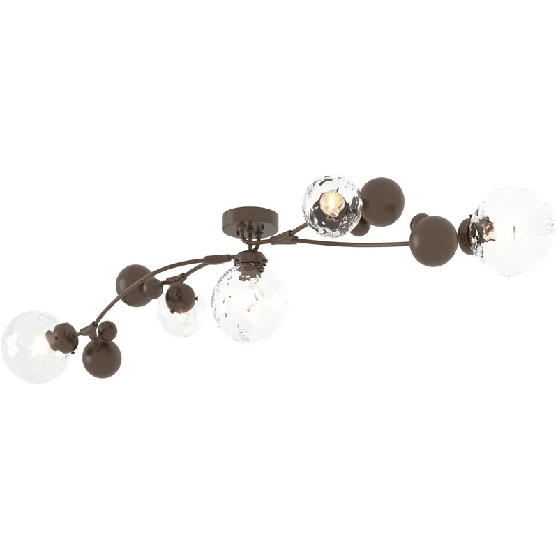 Sprig 5 Light 21 inch Bronze Semi-Flush Ceiling Light in Water
