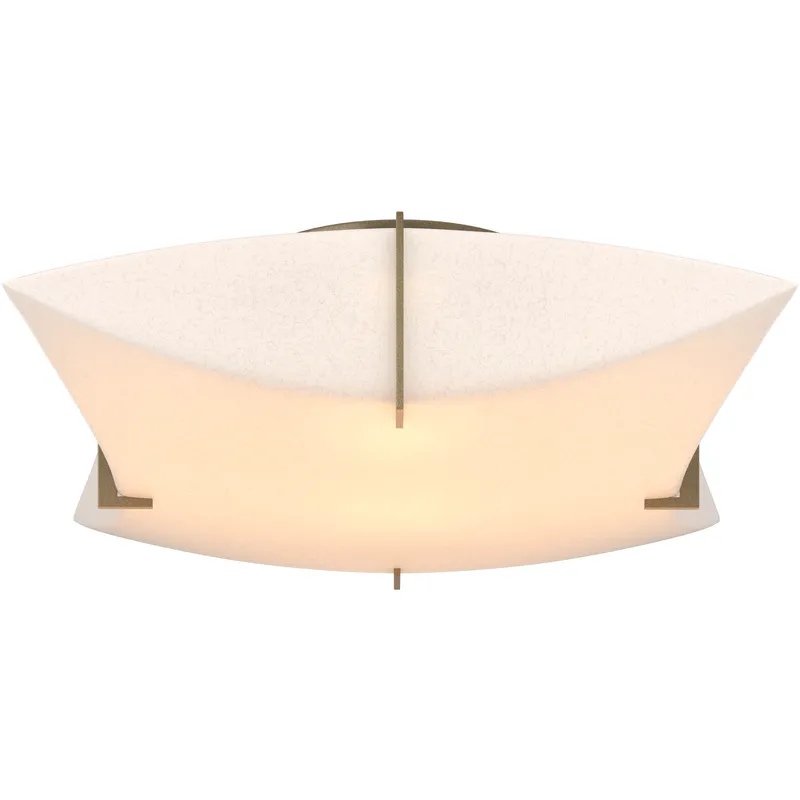 Bento 2 Light 17.8 inch Soft Gold Semi-Flush Ceiling Light