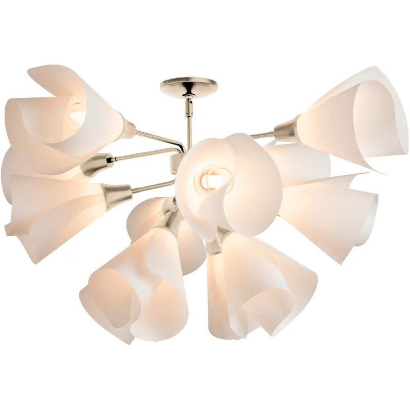 Mobius 12 Light 38.1 inch Soft Gold Semi-Flush Ceiling Light